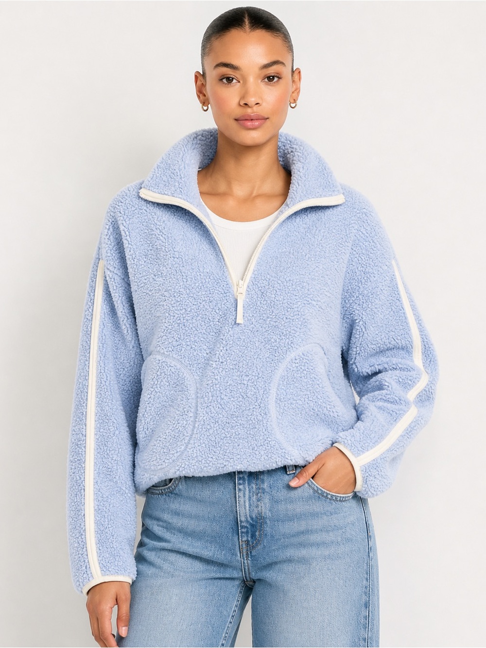 Old Navy Sherpa Half-Zip Pullover “BEST SELLER” Size M Color  Blue